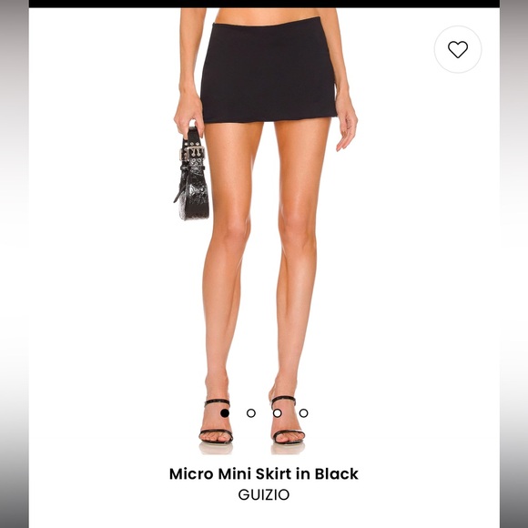 Brand New - GUIZIO Black Micro Mini Skirt - Size L - Picture 2 of 3